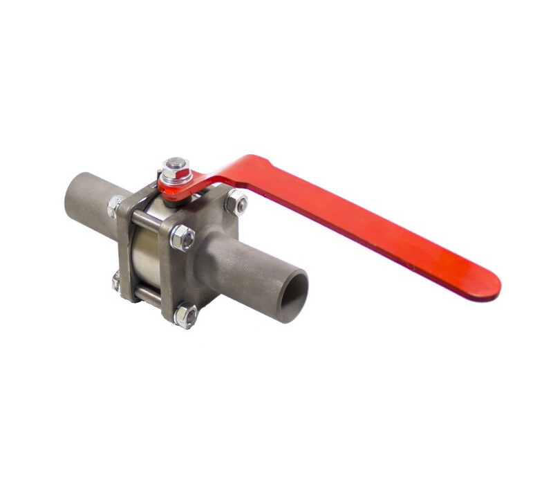 Кран шаровой разборный проходной полнопроходной под приварку ручной КШ-Р.П.ПП.П.Р.050.063.03.УХЛ1 DN 50 PN 6,3 МПа, корпус ст. 10Х17Н13М2Т - купить в ЕСК, характеристики, цена