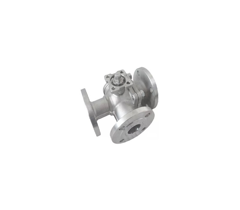 Кран шаровой разборный трехходовой полнопроходной фланцевый с редуктором КШ-Р.ТХ.ПП.Ф.РД.150.160.01.У DN 150 PN 16,0 МПа, корпус ст. 20 - купить в ЕСК, характеристики, цена