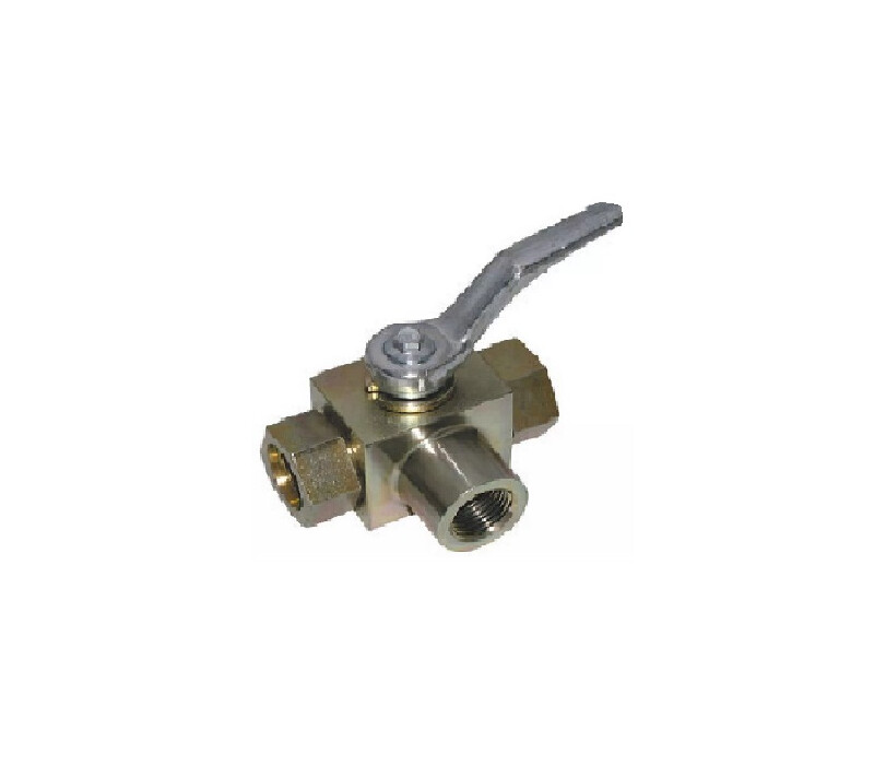 Кран шаровой разборный трехходовой неполнопроходной муфтовый ручной КШ-Р.ТХ.НП.М.Р.065/050.160.03.УХЛ1 DN 65/50 PN 16,0 МПа, корпус ст. 10Х17Н13М2Т - купить в ЕСК, характеристики, цена