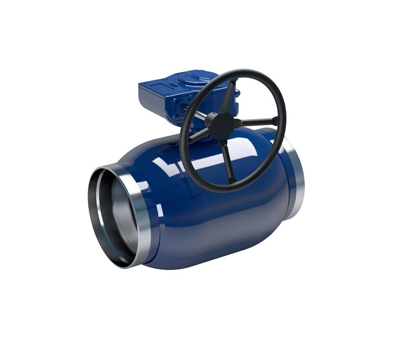 Кран шаровой цельносварной  полнопроходной под приварку с редуктором КШЦ-П.РД DN350 PN16, ст.09Г2С - купить в ЕСК, характеристики, цена