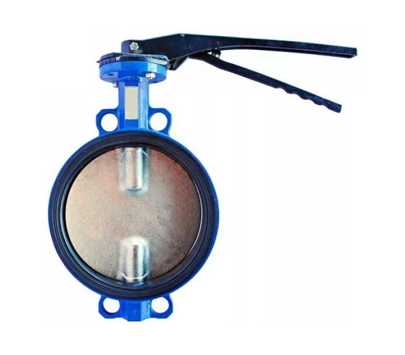 Затвор дисковый поворотный с симметричным диском и уплотнением PTFE,  межфланцевый, двусторонний, ручной DN 80 PN 1,6 МПа, корпус - сталь 20, диск - сталь CF8M - купить в ЕСК, характеристики, цена