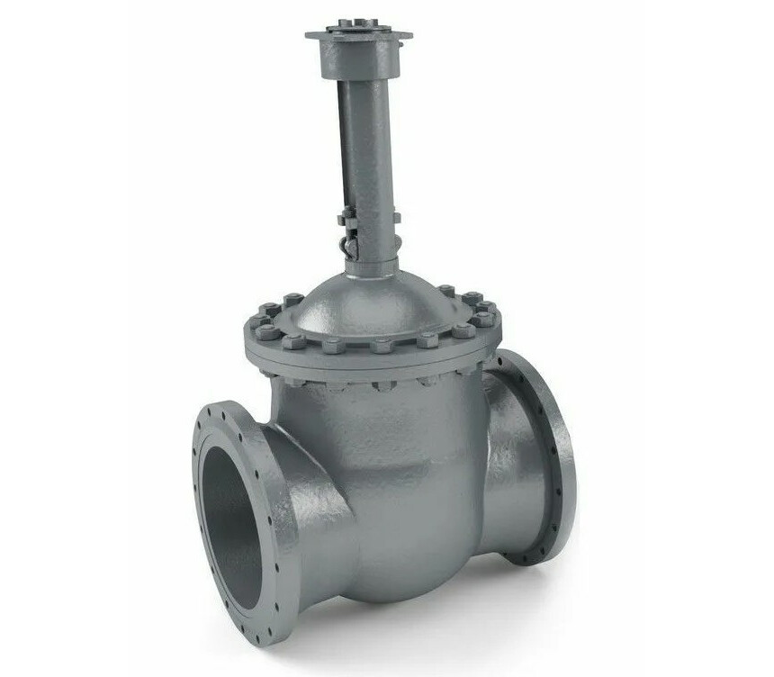 Задвижка клиновая литая ЗКЛ с выдвижным шпинделем фланцевая под электропривод 30с976нж DN 400 PN 6,3 МПа У1, корпус ст. 20Л - купить в ЕСК, характеристики, цена