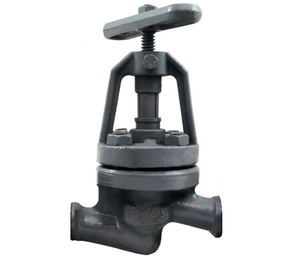 Клапан запорный сальниковый под приварку ручной 15с52нж11 DN 15 PN 6,3 МПа У1, корпус ст. 25Л - купить в ЕСК, характеристики, цена