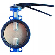 Затвор дисковый поворотный с симметричным диском и уплотнением NBR,  межфланцевый, двусторонний, ручной DN 40 PN 1,6 МПа, корпус - сталь CF8, диск - сталь CF8