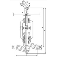Клапан (вентиль) запорный под приварку с маховиком и шарнирной муфтой 999-20-Г DN 20 PN 25,0 МПа Т545 °С, корпус ст. 12Х1МФ