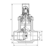 Клапан регулирующий ручной под приварку 934-250-0а DN 250 PN 3,9 МПа Т60 °С, корпус ст. 20