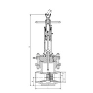 Клапан регулирующий ручной под приварку 1046-250-0 DN 250 PN 12,0 МПа Т250 °С, корпус ст. 20
