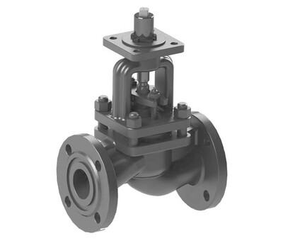 Клапан запорный сальниковый фланцевый под электропривод 15с965нж DN 50 PN 1,6 МПа У1, корпус ст. 25Л